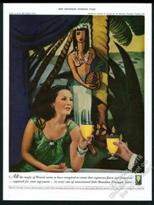 Foto de Raquel Torres 1936 Dole jugo de piña hawaiana anuncio impreso vintage - Imagen 1 de 1