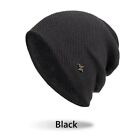 Lined Solid Gorros Men's Beanie Hat Skull Cap Winter Warm Hat Cable Knit Hat