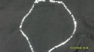 silver plated chain 5mm by 6.5 inch in length. - Picture 1 of 4