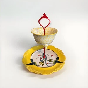 Plato de té Anthropologie Lou Rota madre naturaleza en niveles - hecho a mano - Imagen 1 de 5
