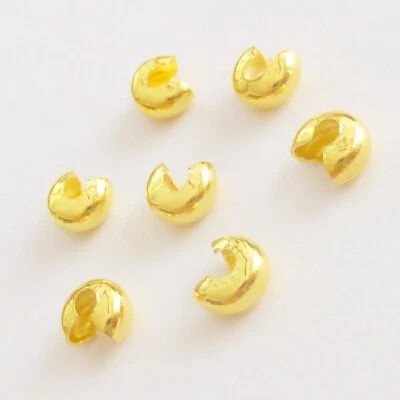 Kaschierperlen Quetschperlen 4mm Farbe Gold 100 Perlen Spacer nenad-design AN680 - Bild 1 von 4