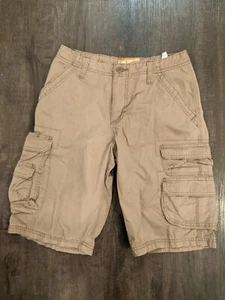 Lee Dungarees Cargo Pocket Shorts Boys Sz 16 Regular Adjustable Waist Khaki - Picture 1 of 11