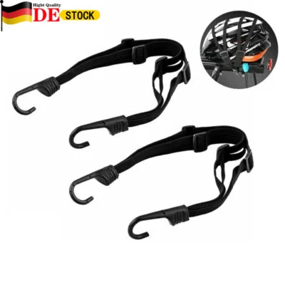 2x Gepäckspanner mit Haken Spanngurt Fahrrad Motorrad Spanngurte Gepäckträger - Bild 1 von 4
