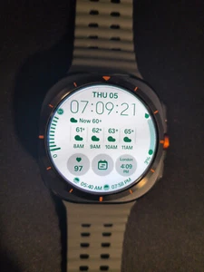 Samsung Galaxy Watch Ultra 47mm Titanium Gray + Ultra Marine Band (Green) - Photo 1 sur 10