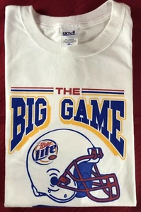 Camiseta The Big Game Miller Lite para Hombre XL Fútbol Estampado Gráfico en Yunque Etiqueta - Imagen 1 de 7