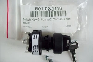HAULOTTE / BIL JAX SWITCH KEY 3 POSITION W/2 CONTACTS & MOUNT PART # B01-02-0118 - Picture 1 of 1