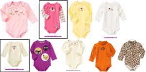 Gymboree NWT GIRLS LS COTTON BODYSUIT 0-3 3-6 6-12 12-18 24 U PICK SIZE / THEME - Picture 1 of 7