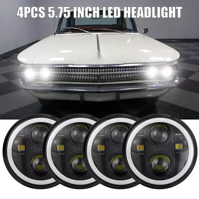 4 PIEZAS 5-3/4" 5.75" LED faro intermitente DRL para Oldsmobile Cutlass 1962-1973 Foto 1 de 4