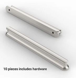 Brushed Satin Nickel Cabinet Pulls Drawer Handles 6" Long  5" Hole Center - Picture 1 of 8