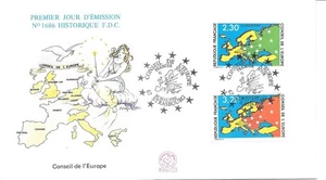 FRANCE 1990 FDC CONSEIL DE L'EUROPE YT SERVICE 104 ET 105 - Picture 1 of 1