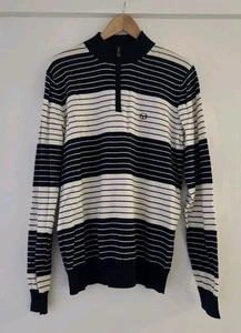 🔶️VINTAGE SERGIO TACCHINI SWEATER 1/4 ZIP SWEATER JUMPER SIZE XL MEN TENNIS RAP - Picture 1 of 8