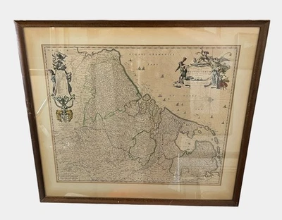 ANTIQUE Seventeen Provinces by Nicolaes Visscher I. c. 1656 Copper Plate Map - Image 1 of 4