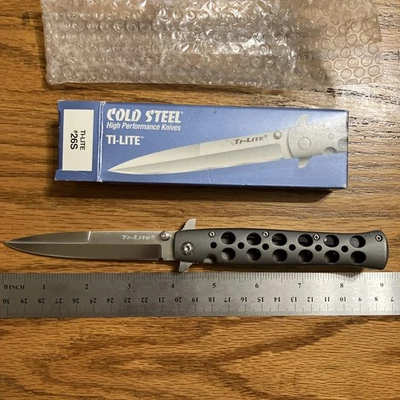 Cuchillo Cold Steel 26S Titanio Ti-Lite Hecho en Japón Foto 1 de 4