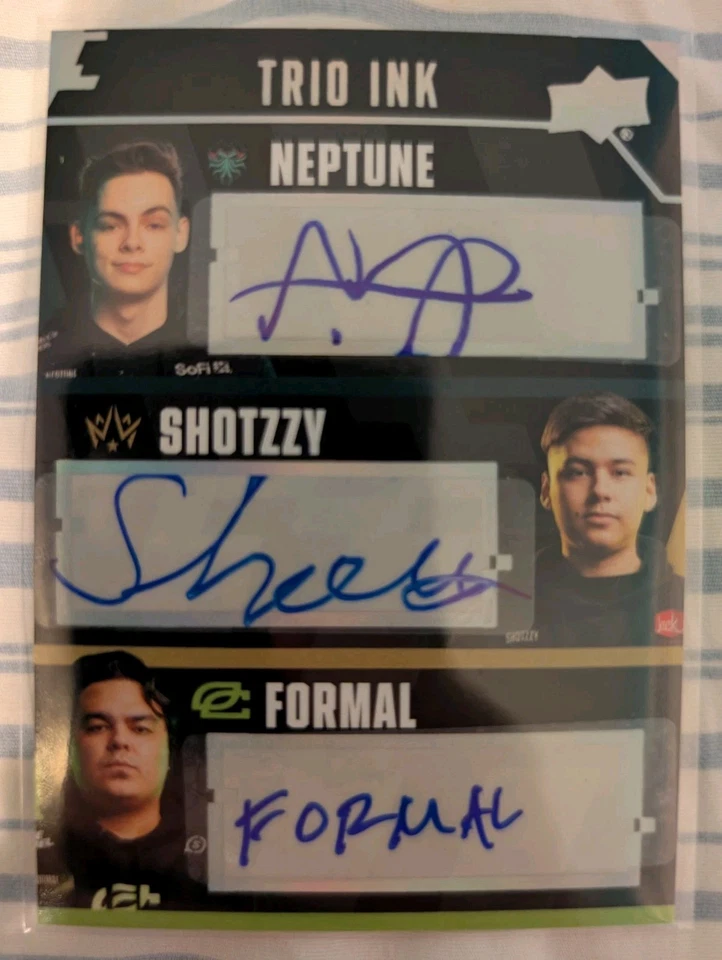 NEPTUNE SHOTZZY FORMAL 2021 Upper Deck CALL OF DUTY LEAGUE TRIO AUTO Card PWE - Image 1 of 1