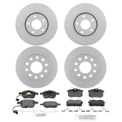 Kit de pastillas de freno y rotor semimetálicos Bosch QuietCast para Audi A4 2001-2006 Foto 1 de 4