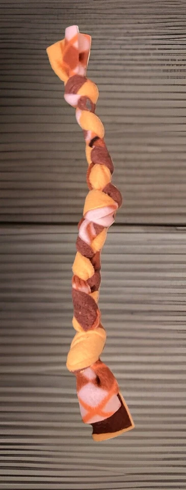 耐用 16 英寸手工抓绒狗拖船玩具 - 编织咀嚼绳 - 美国制造 — 第 1/1 张图片