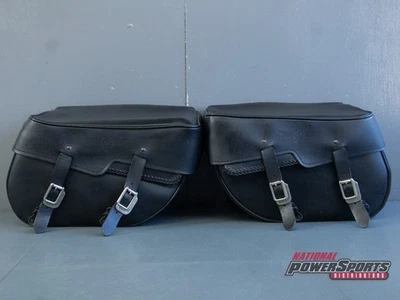 2000 - 2017 GENUINE HARLEY DAVIDSON SOFTAIL FAT BOY STYLE LEATHER SADDLEBAGS - Imagem 1 de 4
