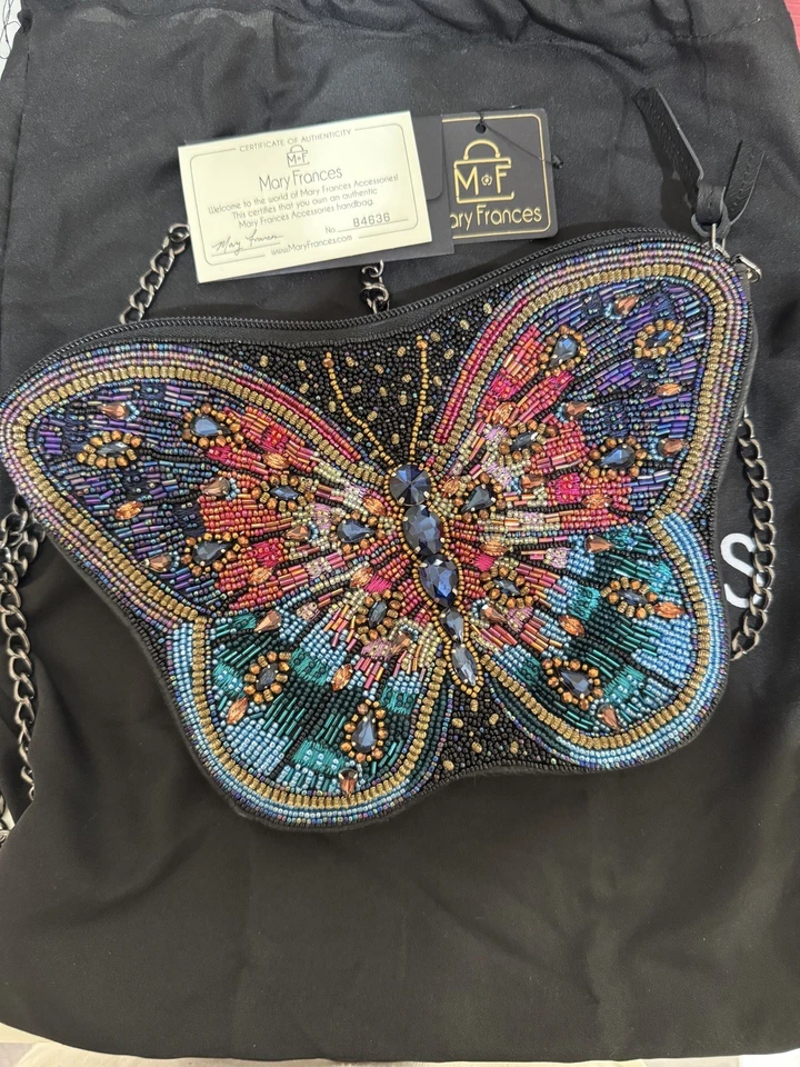 Mary Frances Joyas Bolso de Mano con Cuentas Bandolera Mariposa Gema Bolso Cartera,... Foto 1 de 4