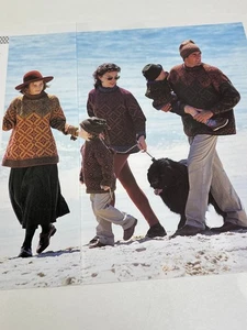 Scandinavian Family Fair Isle Sweater Knitting Pattern Small-Large Book Pages - Picture 1 of 3