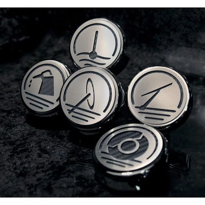 Executive Cap Covers White CF Inlay for 97-04 Chevy Corvette Automatic [Chrome] - Image 1 of 4