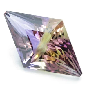 Atractivo ametrino bicolor natural de 9,49 quilates 21x13 mm corte elegante piedra preciosa suelta - Imagen 1 de 8