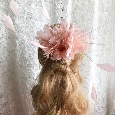 Color Personalizado Pluma de Ganso Sombrerería Flor Carrera Día Decoración Foto 1 de 4