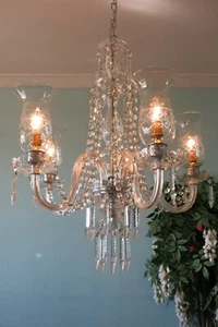 ORIGINAL BOHEMIA LEAD CRYSTAL CHANDELIER IN OUTSTANDING CONDITION - Picture 1 of 12