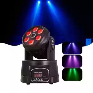 Mini Laser Led 6 Mini Wash+laser Beam Moving Head Wash stage Light DJ RGB 100W - Picture 1 of 15