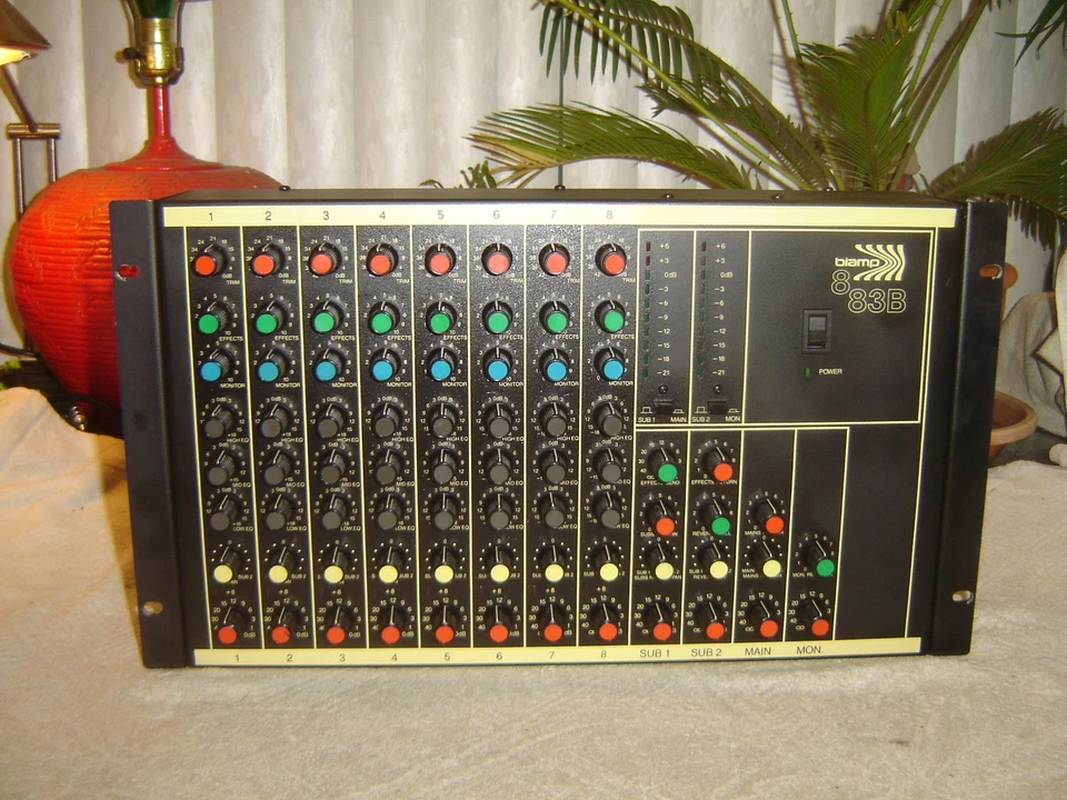Biamp 883B, 8 Channel Mixer, Spring Reverb, 3 Band Equalizer, Vintage Rack - Image 1 of 4