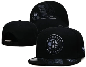 Brooklyn Nets Snap Back Unisex Black Classic Logo Cap / Hat - Picture 1 of 1