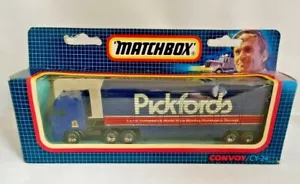 MATCHBOX CONVOY CY24 DAF 3300 BOX TRAILER 1987 1:86 PICKFORDS - Picture 1 of 7