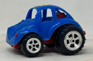Vintage Blue Plastic VW Volkswagen Beetle Bug Toy - Picture 1 of 6