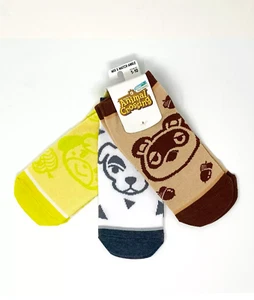 Nintendo Animal Crossing New Horizons 3pk Ankle Socks - Tom Nook/Isabelle/KK  - Picture 1 of 3