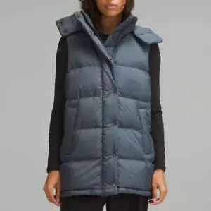 lululemon Wunder Puff 600 Down Fill Mid-Length Vest Gray NWT Size: 6 - Picture 1 of 8