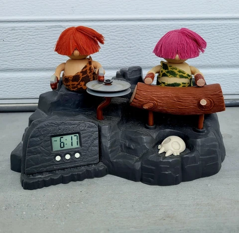 Vintage 1996Caveman Drumming Alarm Clock Tested Working Waco RARE! Please Read Cover