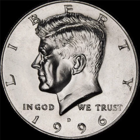 1996 D Kennedy Half Dollar - BU Cover