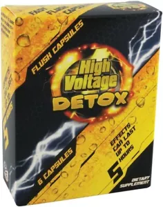 High Voltage Detox Fast Flush Capsules, 6 Capsules Per Box - Picture 1 of 2