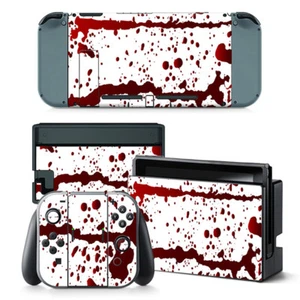 Nintendo Switch Skin Design Foils Aufkleber Schutzfolie Set - Blood Motiv - Picture 1 of 1