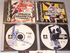 LOT U PlayStation PS1 NCAA  MARCH MADNESS '99 2000 NBA LIVE '98 SHOOTOUT 2001