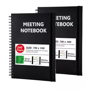 Paquete de 2 Cuadernos Profesionales B5 Cuadernos de Medificación en Espiral 7" X 10" con 120 Hojas - Imagen 1 de 8