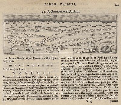 Peutingersche Tabla Original Grabado Mapa De País Bertius 1616 • 114.46€