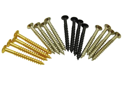 Tornillos de montaje de placa de cuello para bajos y guitarras Fender tamaño de importación elige color Foto 1 de 4