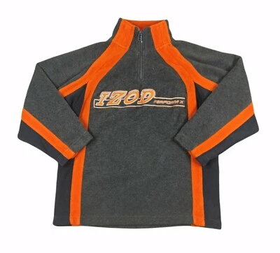 IZOD Boys Fleece 1/4 Zip Mock Neck Long Sleeve Casual Perform X Gray Small (8) - Image 1 of 4