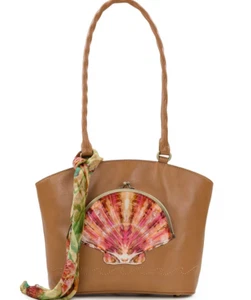 NWT Patricia Nash Zorita Seashell Scarf Satchel Bag - Picture 1 of 4