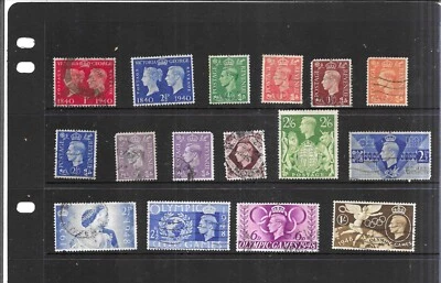 GREAT BRITAIN 1941-1948. SELECTION OF 16. FINE USED . AS PER SCAN. - Image 1 of 3