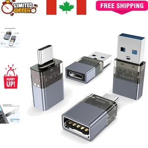 Lot Adaptateur USB 3.0 vers Type C Premium - Pack de 4 avec Design Aluminium Durable - Photo 1 sur 10