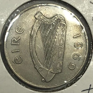 1969 Ireland Ten Pence Foreign Coin #2083 - Picture 1 of 2