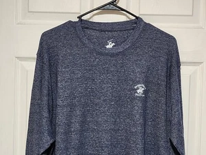 Beverly Hills Poloclub Shirt Herren XL blau langärmelig Loungewear extra groß - Bild 1 von 4