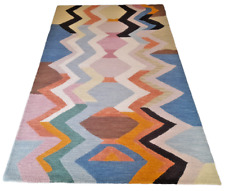 Multicolor Handmade High Quality Living Room 100% New Zealand Wool Area Rug 8X5