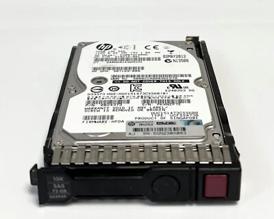 HPE 72GB 6G SAS 652597-B21 15K rpm SFF (2.5-inch) SC Enterprise Hard Drive - Image 1 of 4